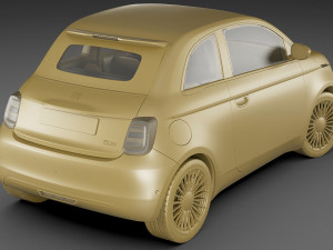 fiat 500 cabrio 2021 la prima 3D 模型