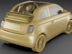 fiat 500 cabrio 2021 la prima 3D Model