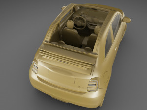 fiat 500 cabrio 2021 la prima 3D 模型
