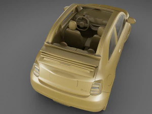 fiat 500 cabrio 2021 la prima 3D Model