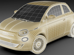 fiat 500 cabrio 2021 la prima 3D 模型