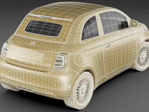fiat 500 cabrio 2021 la prima 3D Model
