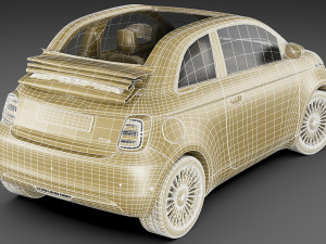 fiat 500 cabrio 2021 la prima 3D 模型