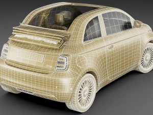 fiat 500 cabrio 2021 la prima 3D Model