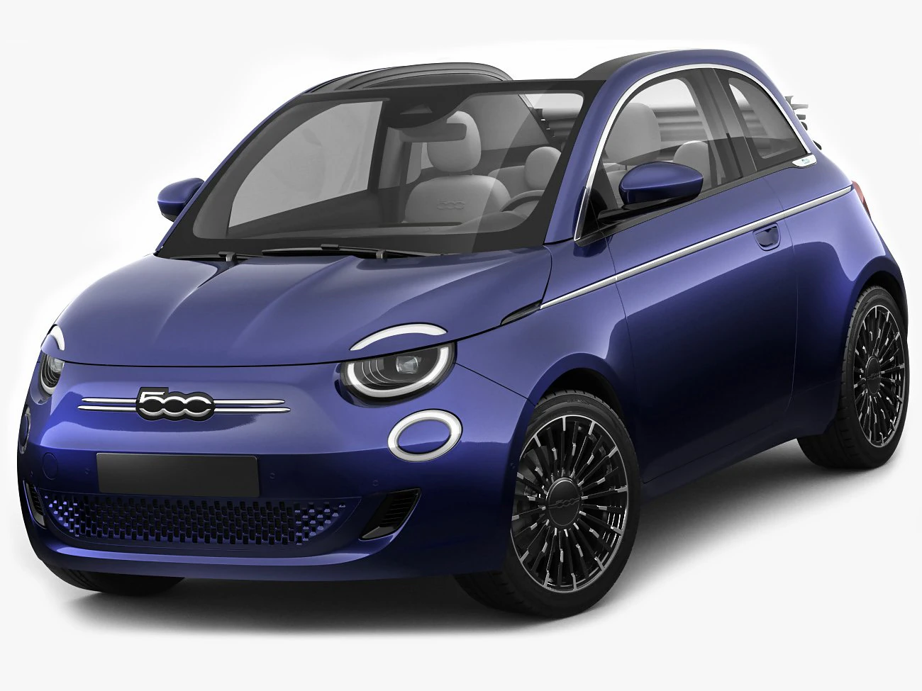 fiat 500 cabrio 2021 la prima 3D Model .c4d .max .obj .3ds .fbx .stl .blend 