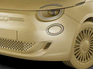 fiat 500 2021 la prima 3D Model