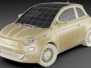 fiat 500 2021 la prima 3D Model