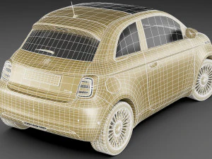fiat 500 2021 la prima 3D Model