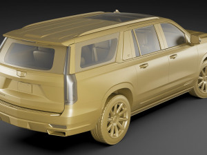 cadillac escalade 2021 esv Model 3D