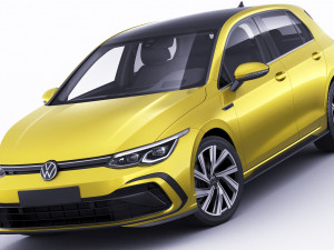 volkswagen golf 2020 gti gte r-line 3D 模型