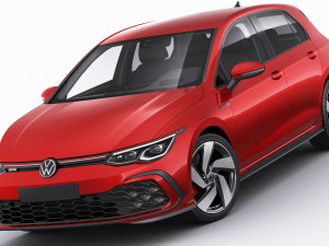 volkswagen golf 2020 gti gte r-line 3D 模型