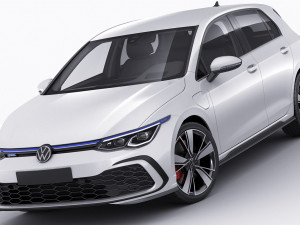 volkswagen golf 2020 gti gte r-line 3D 模型