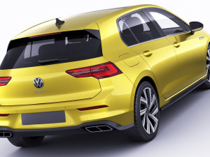 volkswagen golf 2020 gti gte r-line 3D 模型