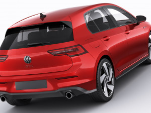 volkswagen golf 2020 gti gte r-line 3D 模型