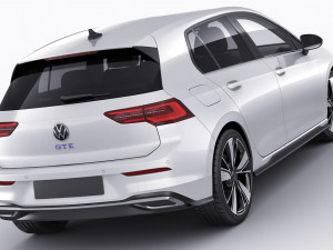 volkswagen golf 2020 gti gte r-line 3D 模型
