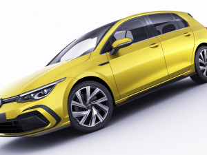 volkswagen golf 2020 gti gte r-line 3D 模型