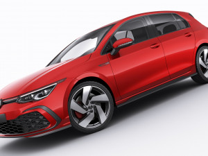 volkswagen golf 2020 gti gte r-line 3D 模型
