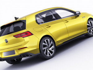 volkswagen golf 2020 gti gte r-line 3D 模型
