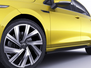 volkswagen golf 2020 gti gte r-line 3D 模型