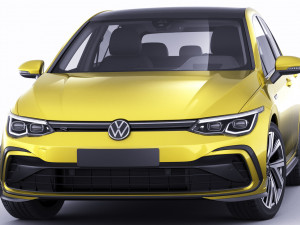 volkswagen golf 2020 gti gte r-line 3D 模型