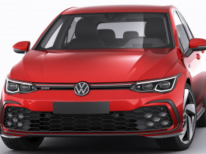volkswagen golf 2020 gti gte r-line 3D 模型