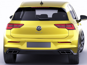 volkswagen golf 2020 gti gte r-line 3D 模型