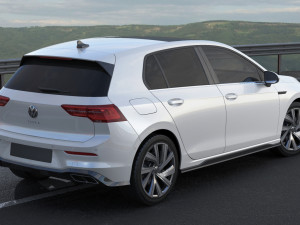volkswagen golf 2020 gti gte r-line 3D 模型