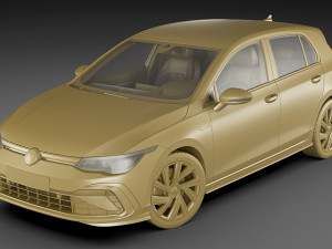 volkswagen golf 2020 gti gte r-line 3D 模型