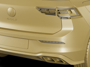 volkswagen golf 2020 gti gte r-line 3D 模型