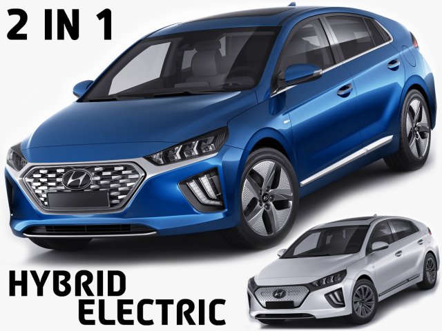 hyundai ioniq hybrid and electric 2020 Modèle 3D .c4d .max .obj .3ds .fbx .stl .blend 