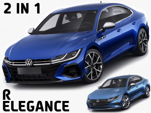 volkswagen arteon r en elegantie 2021 3D Model