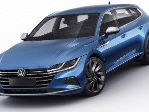 volkswagen arteon shooting brake r and elegance 2021 3D Модель