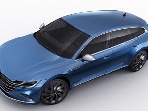 volkswagen arteon shooting brake r and elegance 2021 3D Модель