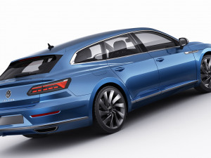 volkswagen arteon shooting brake r and elegance 2021 3D Модель
