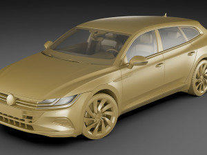 volkswagen arteon shooting brake r and elegance 2021 3D Модель