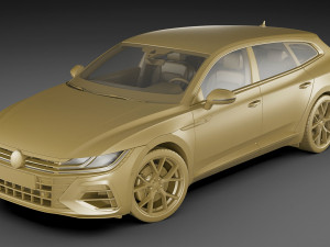 volkswagen arteon shooting brake r and elegance 2021 3D Модель
