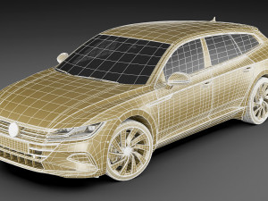 volkswagen arteon shooting brake r and elegance 2021 3D Модель