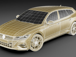 volkswagen arteon shooting brake r and elegance 2021 3D Модель