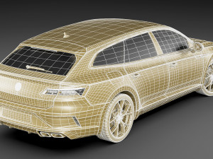 volkswagen arteon shooting brake r and elegance 2021 3D Модель