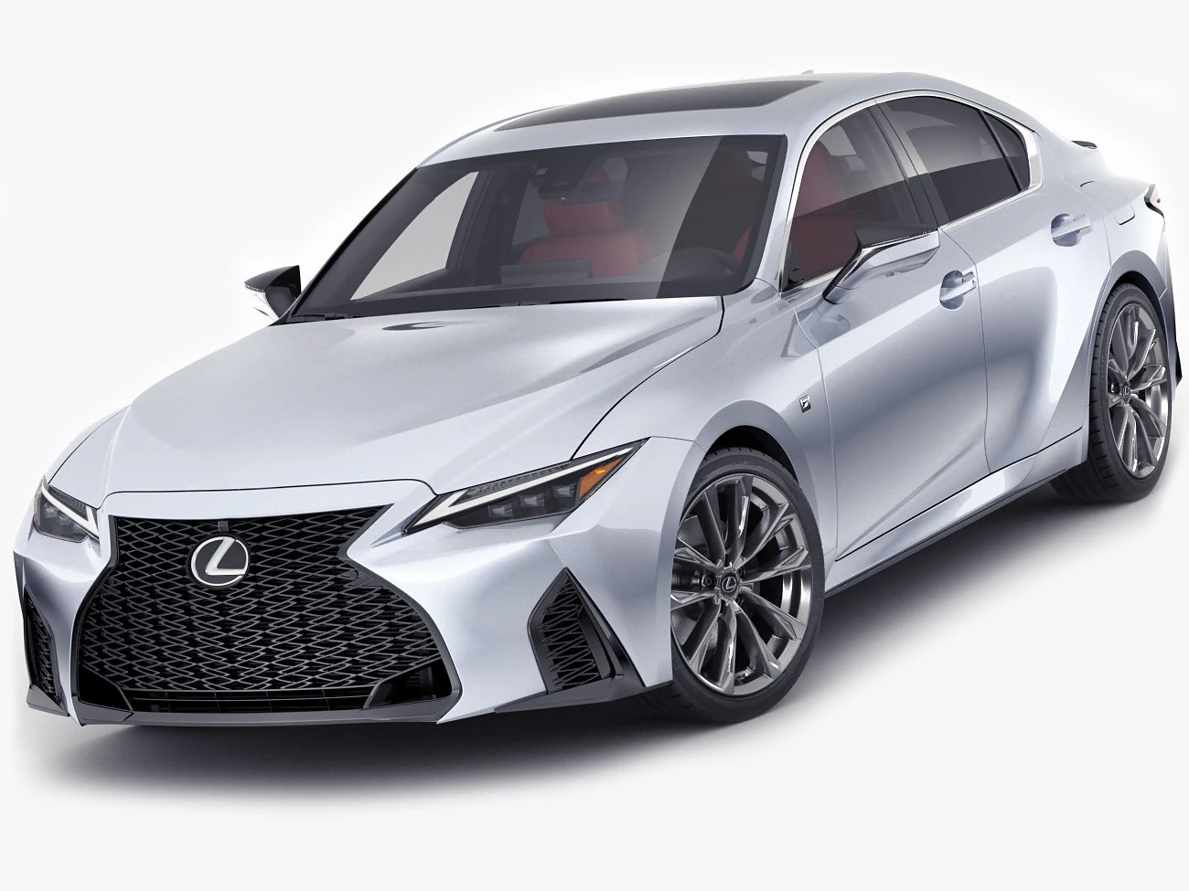 lexus is350 f-sport 2021 3D Model .c4d .max .obj .3ds .fbx .stl .blend 