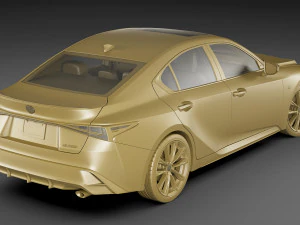 lexus is350 f-sport 2021 3D Model