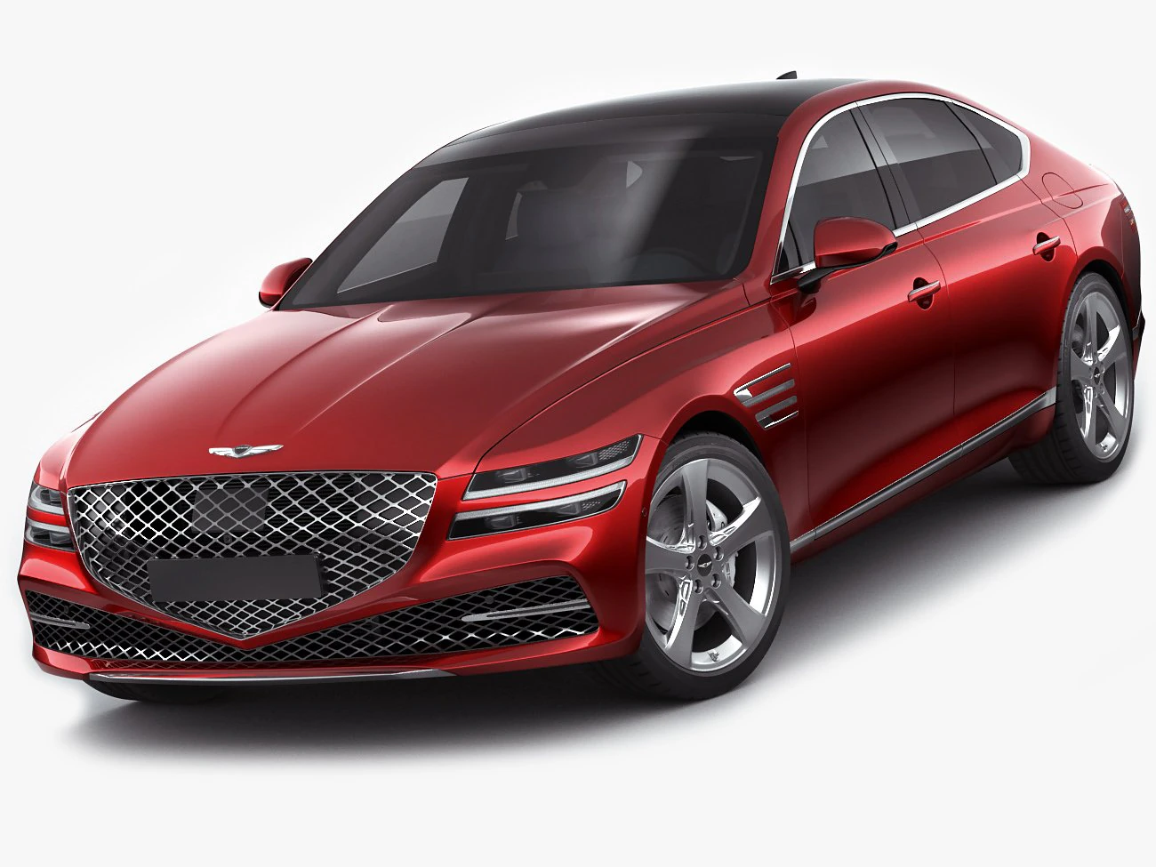 genesis g80 2021 3D Model .c4d .max .obj .3ds .fbx .stl .blend