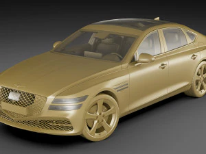genesis g80 2021 3D Model
