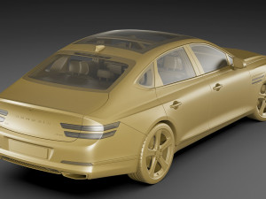genesis g80 2021 3D Model