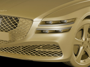 genesis g80 2021 3D Model