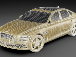 genesis g80 2021 3D Model