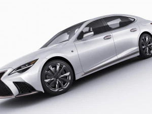 lexus ls500 2021 hybrid dan f-sport Model 3D