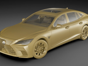 lexus ls500 2021 hybrid and f-sport 3D Модель