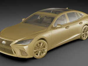 lexus ls500 2021 hybrid and f-sport 3D Модель