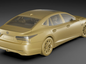 lexus ls500 2021 hybrid and f-sport 3D Модель